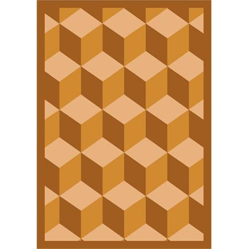 Joy Carpets Kaleidoscope Highrise Whimsical Area Rugs, Wheat