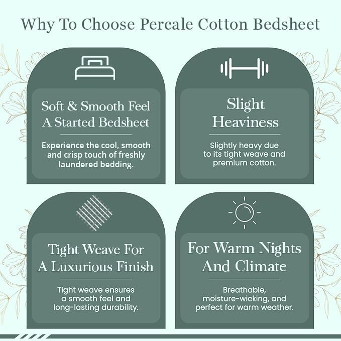 Miniatura 7 de Feather & Stitch - Juego de sábanas de 100 % algodón más suaves, ropa de cama de tejido percal de 300 hilos, bolsillo profundo de 16 pulgadas,