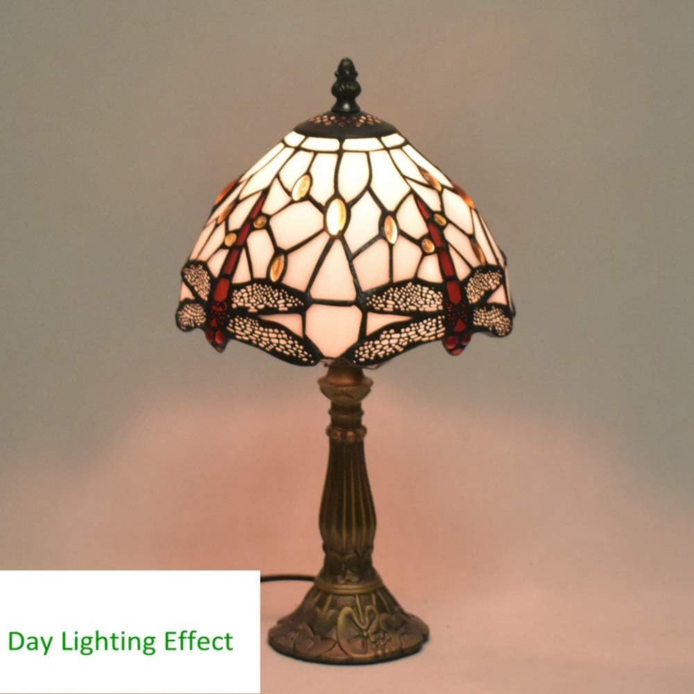 Wееklу Tор Sаlе ATREUS Tiffany Style Lamps Dragonfly Desk Light 15 Inches Tall 8 Inches Wide Stained Glass Shade with Crystal Beads Lighting Fixture for Home Coffee Bed Room College Dorm Decoration (White) Prоmо 40% оƒƒ ATREUS Tiffany Style Lamps Dragonfly Desk Light 15 Inches Tall 8 Inches Wide Stained Glass Shade with Crystal Beads Lighting Fixture for Home Coffee Bed Room College Dorm Decoration (White)
