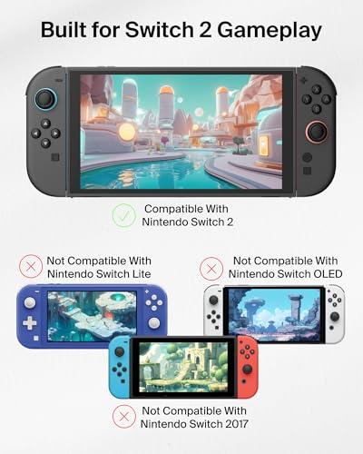 Image of Belkin TemperedGlass Anti-Reflective Screen Protector for Nintendo Switch 2-9H Hardness, Slim, Scratch-Resistant - Includes Easy Align Frame for Bubble Free Application - Gaming Essentials