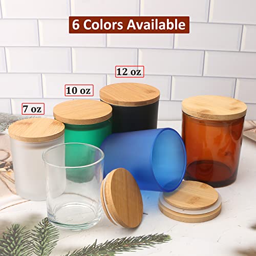 Miniatura 9 de Milivixay Paquete De 12 Tarros De Cristal Transparente De 7 Onzas Con Tapas Y Kits De Fabricación De Velas, Tarros Vacíos A Granel Para Hacer Velas, Recipientes De Especias Y Polvo.