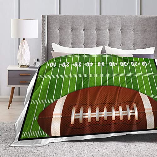 Football Blankets And Throws 50"X40" Soft Flannel Sports Blankets For Mens Boys Plush Cozy Throws For Bed Sofa Gifts #TOP4