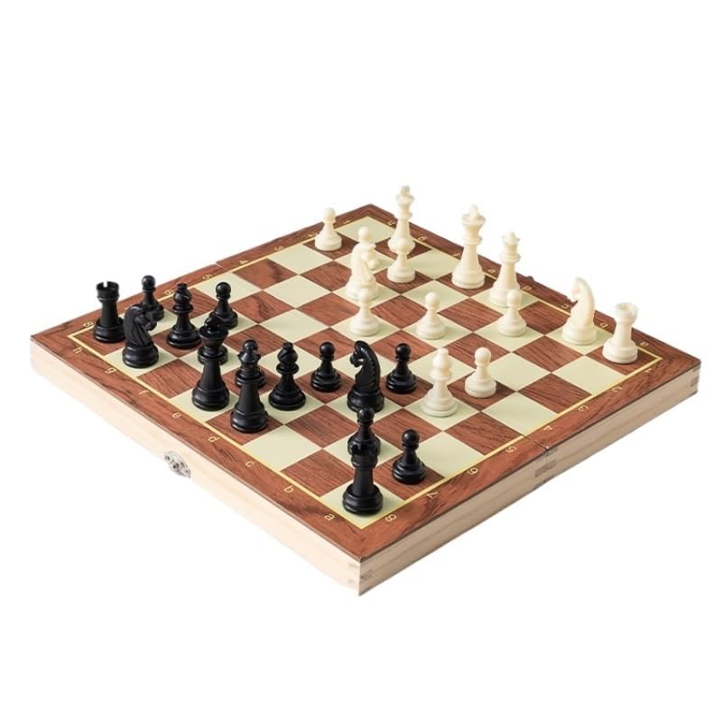 echiquier Jeu d'échecs magnétique Pliable en Bois, Plateau de Jeu intérieur for Le Rangement, for Adultes, Enfants et débutants, idéal for Les Voyages et Les Cadeaux echecs Jeu(39 * 39CM)