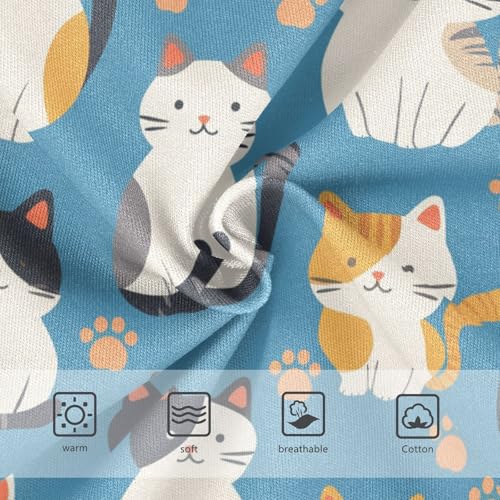 Wusikd Cats Paw Prints Girls' Underwear Cotton Cute Girls Briefs Soft Toddler Underwear 2T3