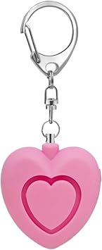 Personal Safety Alarm, 125dB Heart Shaped Protection Device, LED Safety Keychain with Light, Portable Emergency Siren, Self Defense Security Alarm for Women, 1.85 Inches