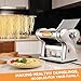 Newhai Electric Family Pasta Maker Machine Noodle Maker Pasta Dough Spaghetti Roller Pressing Machine Stainless Steel 135W for Home Use (1.5mm round noodle+4mm flat noodle)