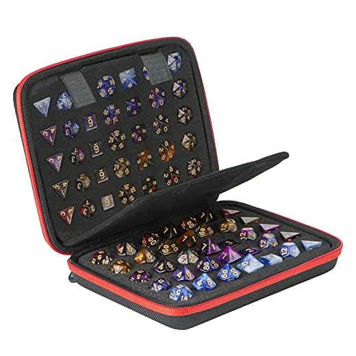 Bavel DND Dice Case, D6 D20 Dice Set Case for Dungeons and Dragons TTRPG Games (Rectangle)
