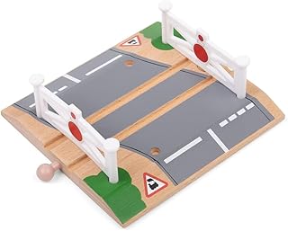 Bigjigs Rail Level Crossing - Other Major Wooden Rail Brands are Compatible