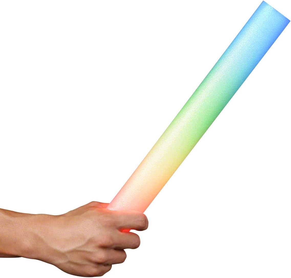 FlashingBlinkyLights Color Changing LED Foam Cheer Sticks (Set of 12)