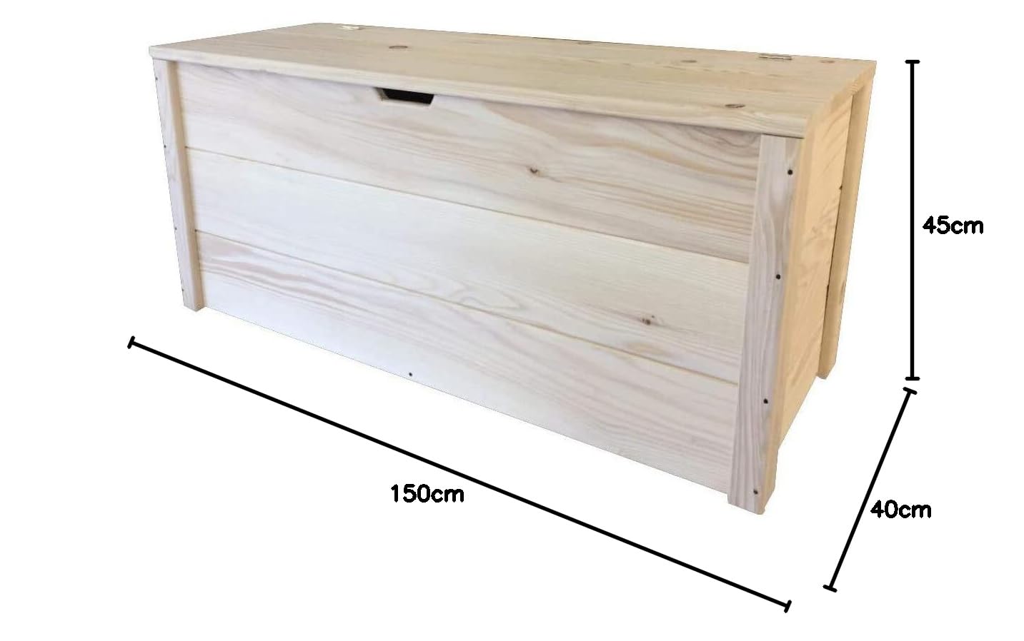 TOTAL WOOD 2012 Cassapanca Contenitore in legno Baule Interno Esterno 150x40x45 CM anche su misura