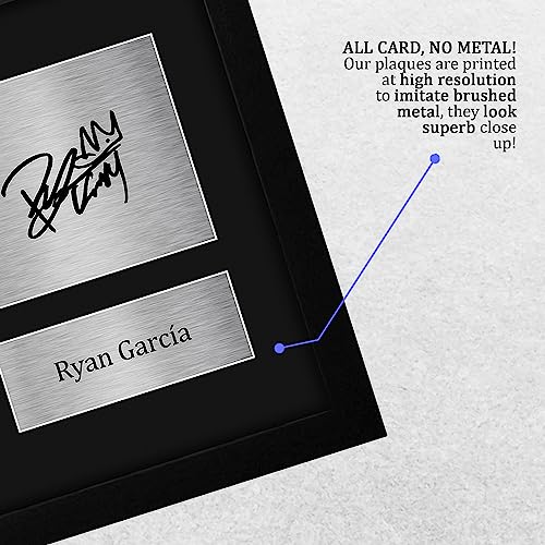 HWC Trading Ryan Garcia Boxing Framed Gifts Printed Signed Autograph Picture for Boxer Memorabilia Fans - US Letter Size