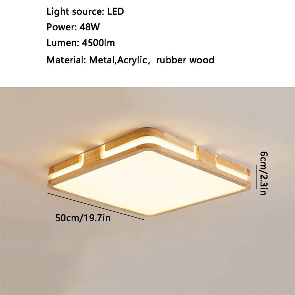 Lampa sufitowa LED kwadratowa płaska lampa trójkolorowa wpuszczana lampa sufitowa z akrylowym kloszem do oświetlenia sypialni/kuchni/jadalni, dekoracji.