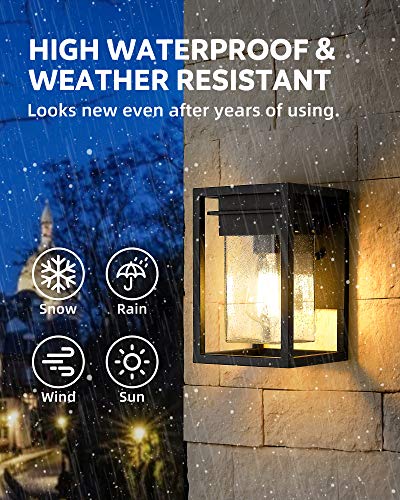 Osimir Outdoor Light Sets, Set Of 3 Matching Bundle, Outdoor Wall Light Fixture And Outdoor Pendant Light, 2103-1W-2Pk, 2375/1Hl #TOP6