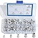 Boeray M3 M4 M5 M6 M8 Aluminum Alloy Rivnut Flat Head Threaded Rivet Nut Insert Nutsert Cap Rivet Assortment kit 100pcs
