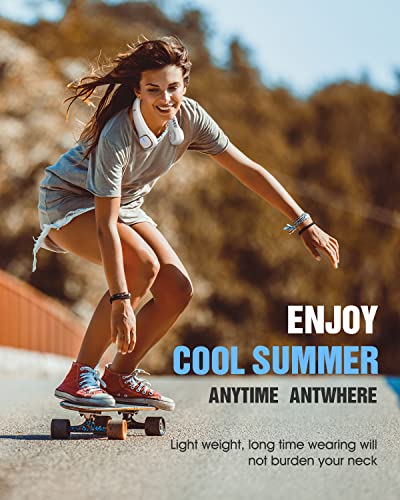 Bladeless Neck Fan, Portable Fan Rechargeable, Personal Fan, Hands Free Around The Neck Fan, 3 Speeds 4000Mah Battery Operated Wearable Cooling Usb Hanging Neck Fan For Office, Travel, Outdoor #TOP5