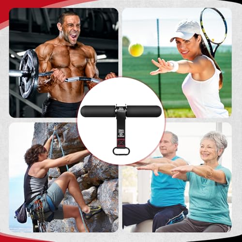 FitBeast Unterarmtrainer & Unterarmtrainer, Handgelenkroller mit dickerem Griff, Unterarmkrafttrainer mit verstellbarem Gurt - ideal für Griffkraft, Muskelaufbau, Rehabilitation (Schwarz)