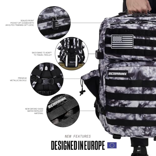Miniatura 6 de Elitrainx Mochila 45l Táctica Militar Usa Impermeable Deporte, Cabina Avión, Crosstraining, Aire Libre Deportes Gimnasio Portatil By Elitex Training Glaciar