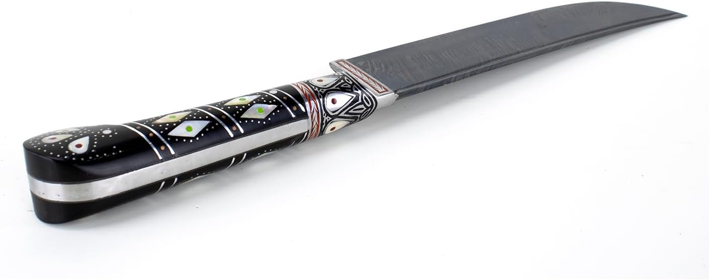 Damascus Steel Handmade Kitchen Knife from Uzbekistan