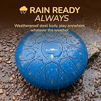 Balmy Drum Steel Tongue Drum 10 inch 11 Notes 440Hz, Handpan Drum with Music Book, Mallets, Carry Bag, Finger Picks, Rain Drum for Outdoor, Meditation Yoga Calming Instruments for Adults Kids (Blue) — image 9
