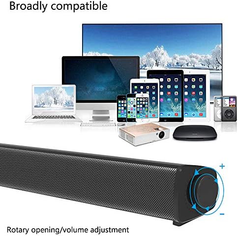 Sound Bars for TV, Portable Wired and Wireless Bluetooth 5.0 TV Stereo Speakers Soundbar Home Theater Surround Sound System Optical/Coaxial/RCA Connection, PC Notebook Smartphone MP3 MP4