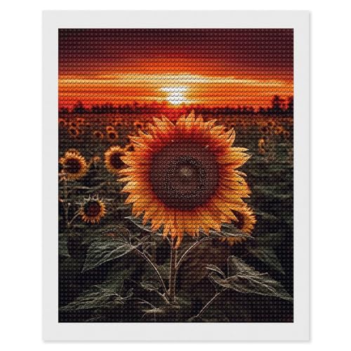 Peinture diamant 5D tournesol pour décorer votre salon chaleureusement