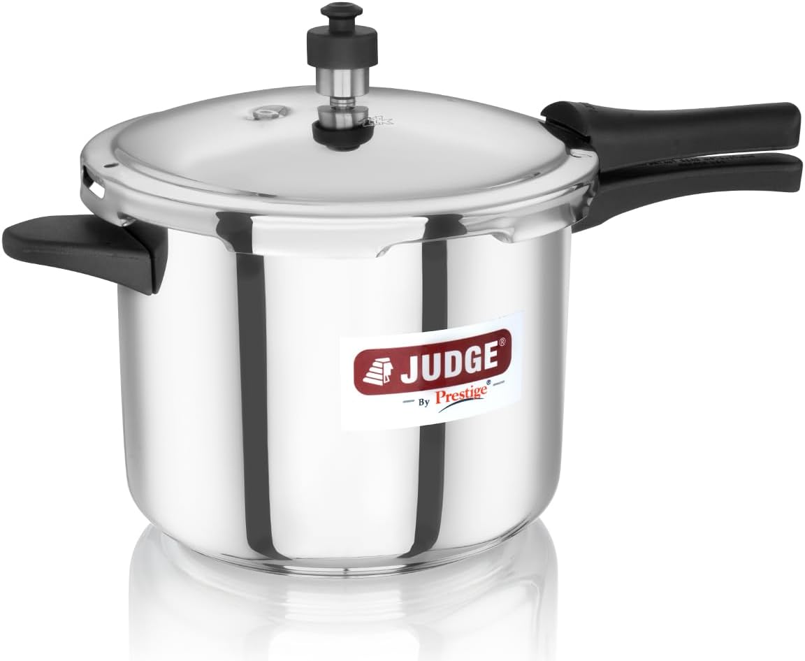 by Prestige Classic SS Outer Lid 5 Litre Induction Bottom Pressure Cooker (Stainless Steel)