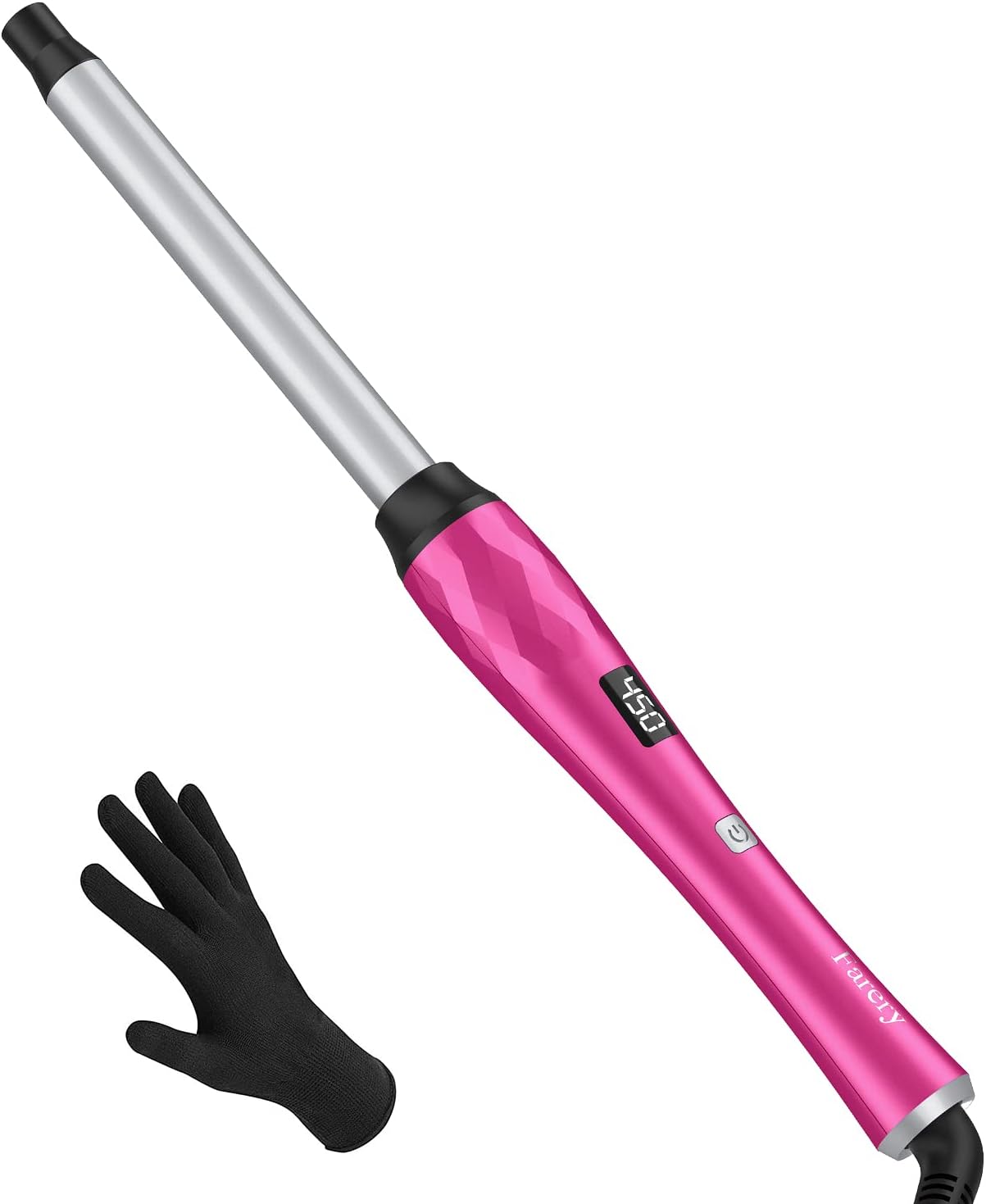 FARERY 3/4 Inch Curling Wand, Small Curling Wand for Short & Long Hair, Ceramic