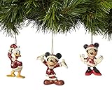 Jim Shore Disney Santa Mickey, Mrs. Clause, and Donald Elf Figurine