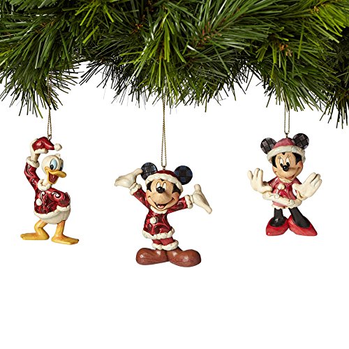 Jim Shore Disney Santa Mickey, Mrs. Clause, and Donald Elf Figurine