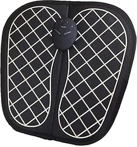 SANSKAR Ems Foot Massager Pad With Remote Control Feet Relax Stiffness Muscle Stimulator Improve Blood Foot Circulation Relieve Ache Legs Pain Vibrator Machine (BLACK)