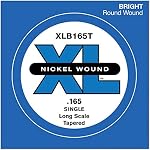 D'Addario XLB130T Nickel Wound Bass Guitar Single String, Long Scale, .130, Tapered