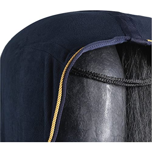 Foto von Marengos - Abschwitzdecke Royal | verstell- und abnehmbare Kreuzgurte | Pferdedecke mit weichem Teddyfleece-Kragen, Brustschnalle und Schweifriemen | schnellere Feuchtigkeitsaufnahme Navy