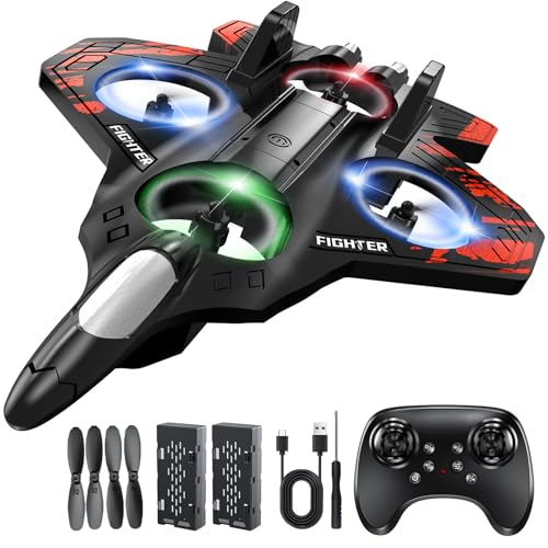 Lovovia Foam Remote Control Airplanes, RC Planes with Light,