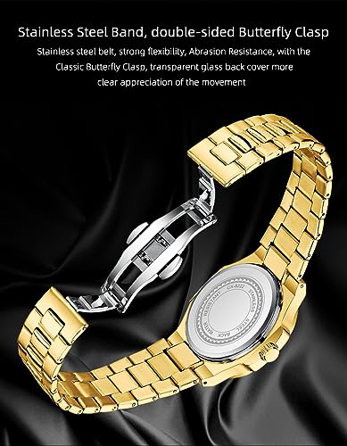 Gosasa Fashion Men's Watches Date Business Watch Stainless Steel Luxury Style Luminous Quartz Waterproof Analog Display Male Wristwatch