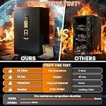 9.2Cub Large Fireproof Waterproof Biometric Safe, 35-Min 1700°F Protection - Image 3