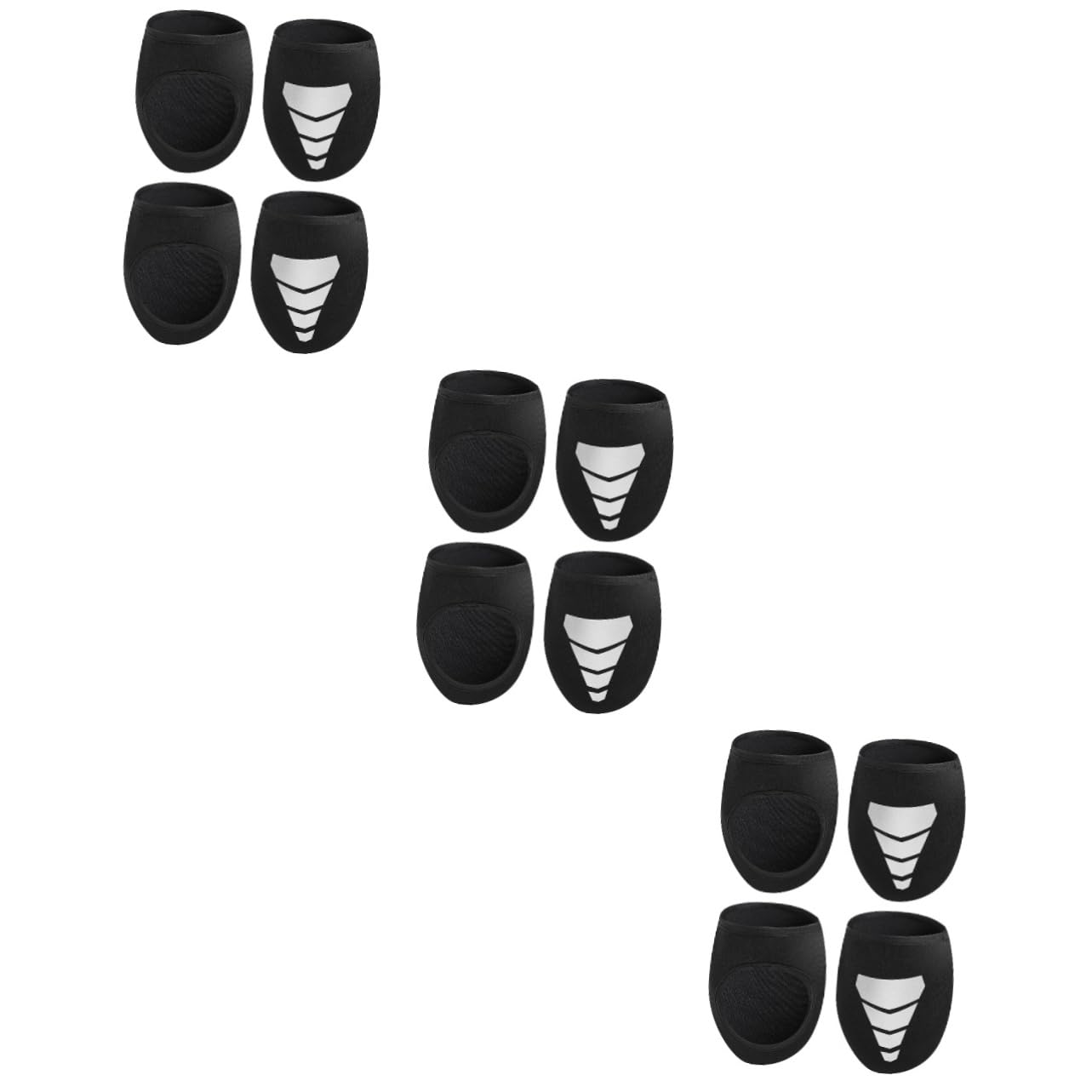 BESPORTBLE Lot de 3 Couvre-Chaussures de Cyclisme Patchs Réfléchissants Design Épais pour Plus de Chaleur Et de Sécurité 2 Paires X 3