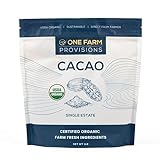 One Farm by WAAYB Organic Cacao, Single Estate, Non-GMO, Fair-Trade, Vegan, Gluten Free, 100% Raw Rizek Cacao in Resealable Bag for Cooking, Smoothies, Lattes & Baking (1 lb, Powder)