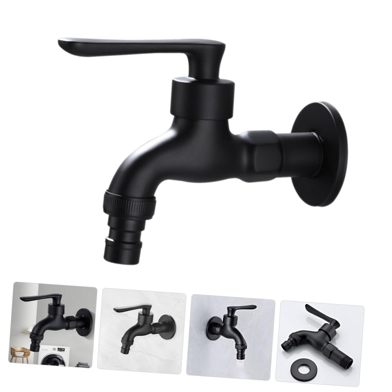 jojofuny 4pièces Mural Pour Machine à Laver De Lavage Rétro Pouce Facile à Installer Pour Évier Utilitaire Et Bassin De Nettoyage