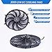 CTOCH 16 inch Electric Radiator Fan with Fan Mounting Kit Universal Reversible Push or Pull 12V High Performance 3000 CFM Black