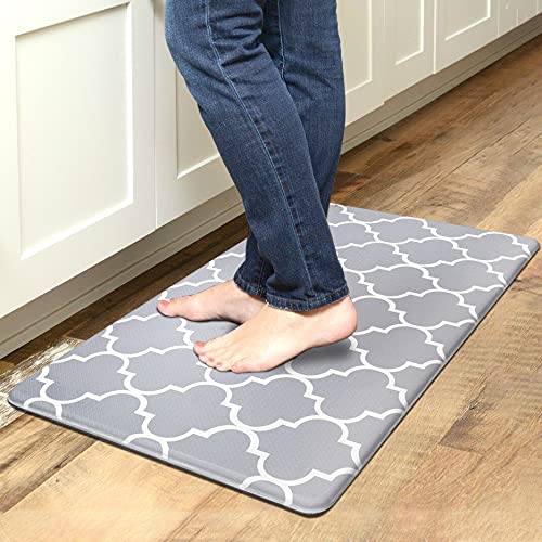 EARTHALL Kitchen Mat Cushioned Anti-Fatigue Kitchen Rug, 17.3"x30", Long Anti-Fatigue Kitchen Rug, Waterproof, Non-Slip, Standing Kitchen Mat, Cushioned Runner with Support for Your Feet
