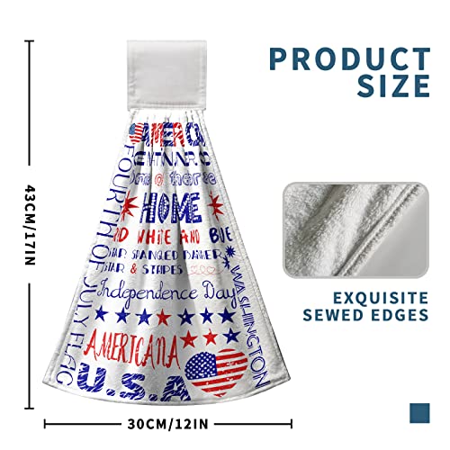 Lealeg 4Th Of July Usa Independence Day Kitchen Hanging Towels American Flag Stars Hanging Tie Towel Patriotic Stars Hanging Hand Towels For Bathroom Kitchen Home #TOP2