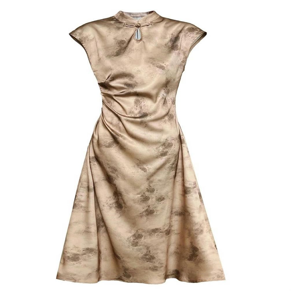 Robe de style chinois raffinée aux finitions coutures soignées - 6
