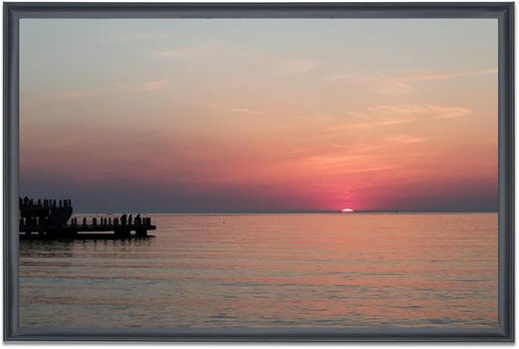 21x28 inch Picture Frame Solid Wood Black,Suitable for Panoramic Photo Frame, Posters,Painting,Group Photo,Puzzle (A23B2128)