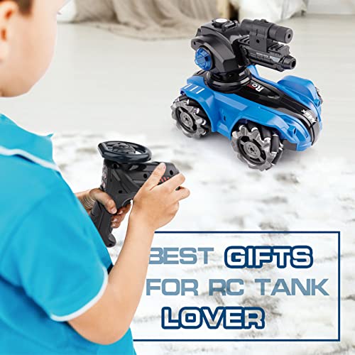 Prebox Rc Tank Toys For Boys 6-12 Yr - Infrared Remote Control Tank That Shoots Water Beads, Birthday Gifts For Kids Age 7 8 9 10 11 Year Old, 4Wd 360°Rotation Tank With Swiveling Turret #TOP6