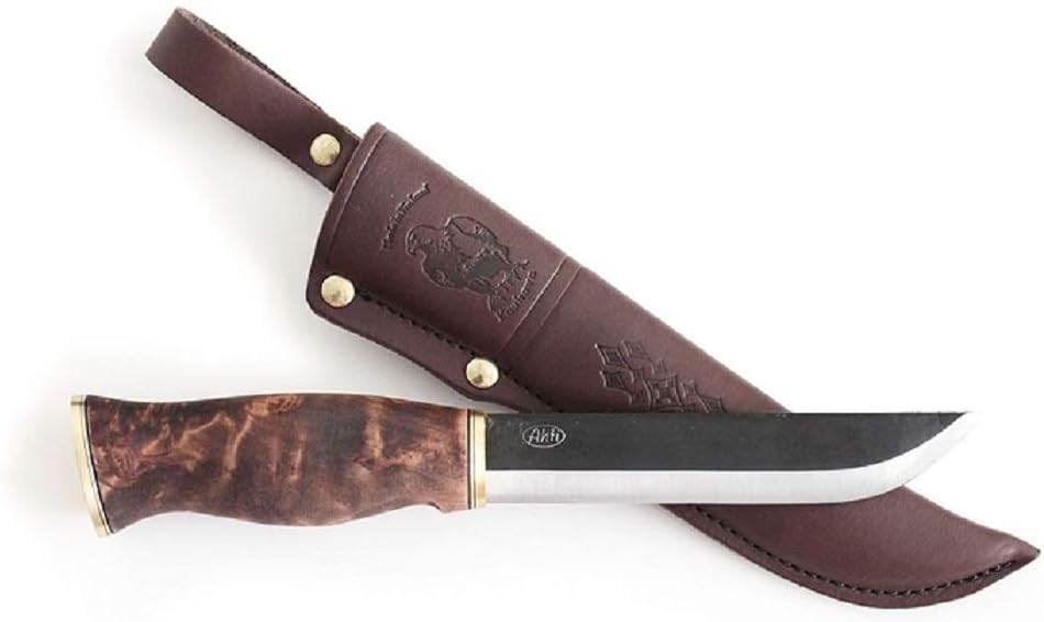 Ahti Leuku 145mm Carbon Steel Scandinavian Knife from Finland