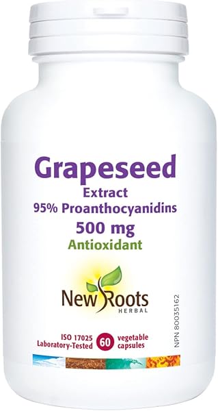 New Roots Herbal Grapeseed Extract 500mg 60 Capsules