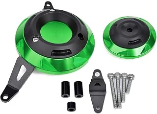 Para Ninja 400 EX400 2018-2022 Motocicleta CNC Aluminio Motor Protector Estator Cubierta Marco Protector Deslizador Crash Pad Protector(Verde)