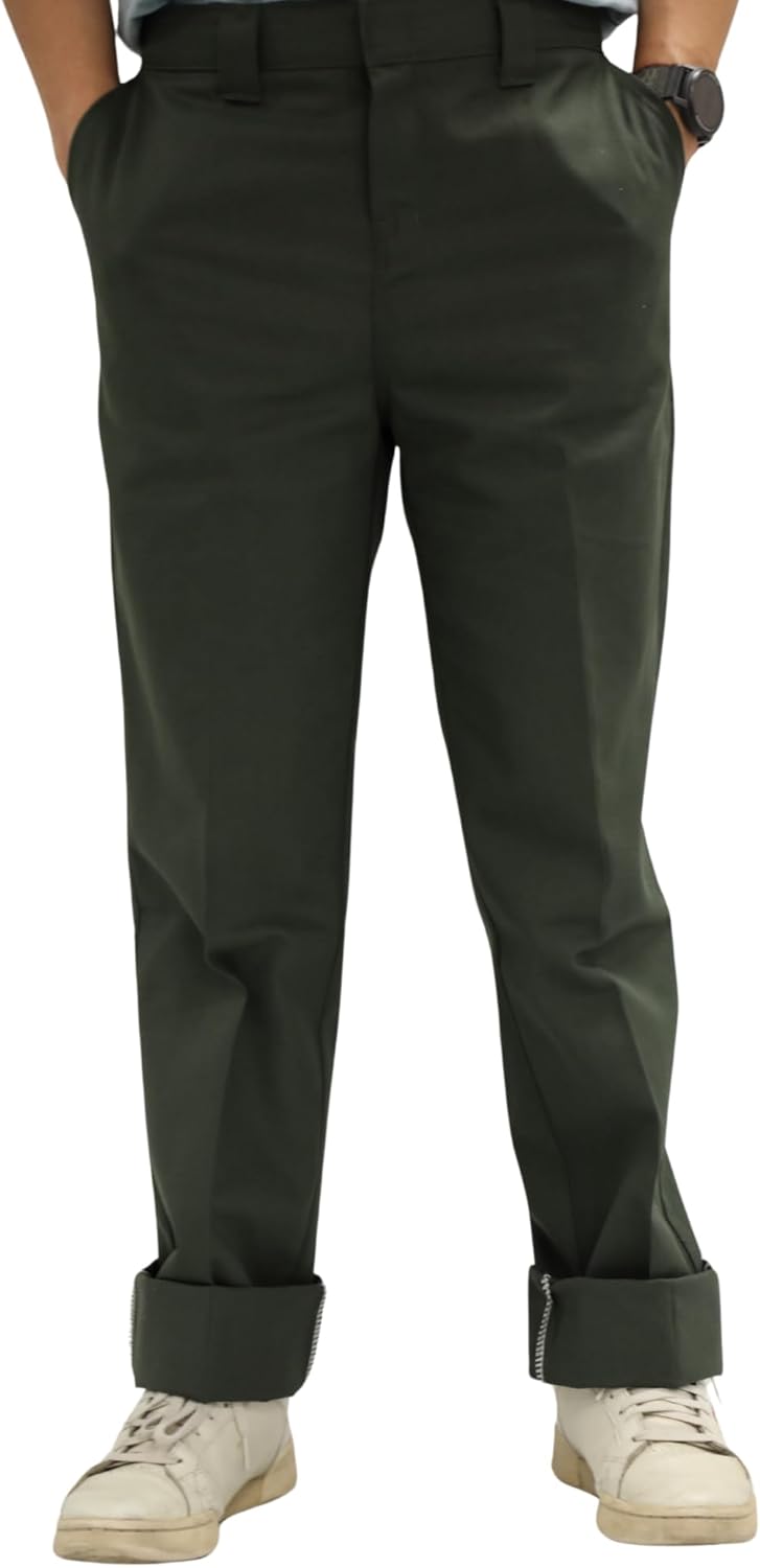 Dickies Boys' 850 Flex Twill Slim Taper Pant - Stretch School Uniform Pants, Wrinkle-Resistant, Durable Kids Trousers
