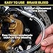 2 PCS Universal Brake Fluid Deflerator, Brake Bleed Hose, Brake System Bleeding Tools, Auto Motorcycle Clutch One-Way Check Valve Tube Deflation Tool Kit Hose with Metal Clamp