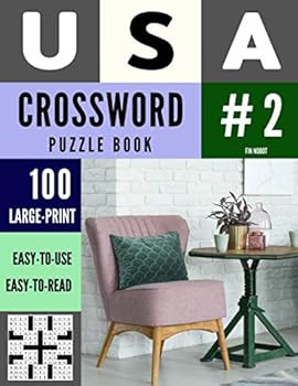 Paperback USA Crossword Puzzle Books: 100 Large-Print Crossword Puzzle Book for Adults (Book 2) (100 USA Crossword Puzzle Books) [Large Print] Book